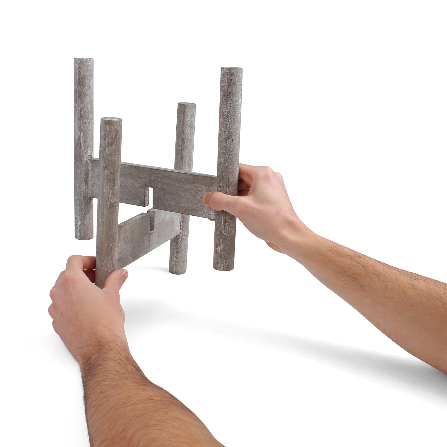 Aberdeen Mid Century Plant Stand - Driftwood