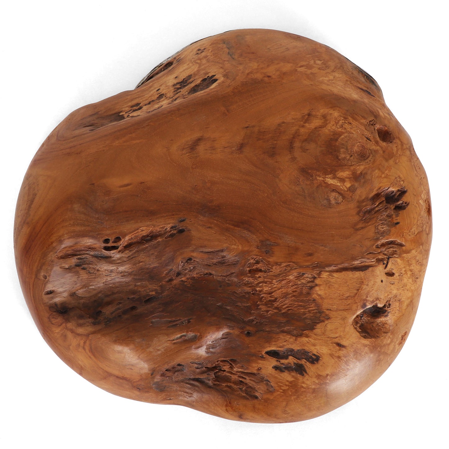 Metal Ingrained Balsam Teak Table Tray