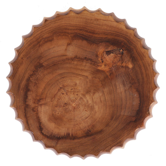 Fluted Teak Nesting Bowls