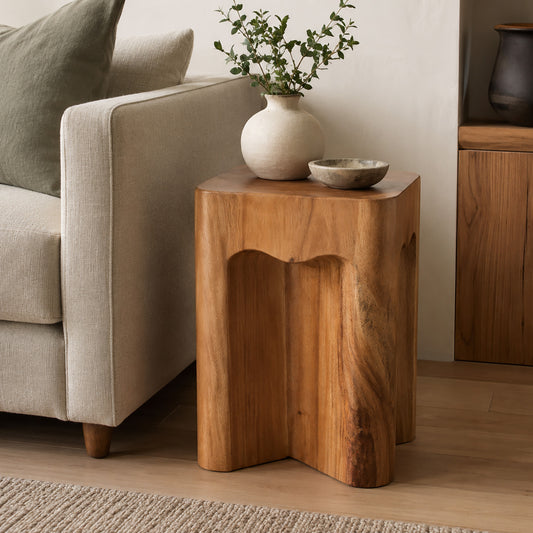 Sheldon Hand Carved End Table