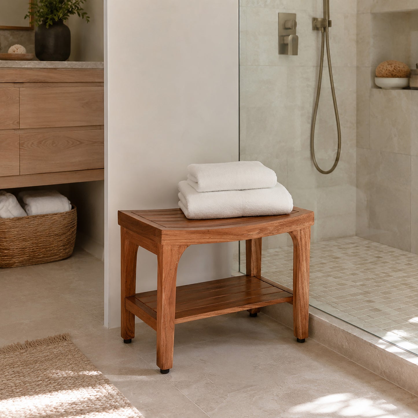 Grayson Teak Shower Bench
