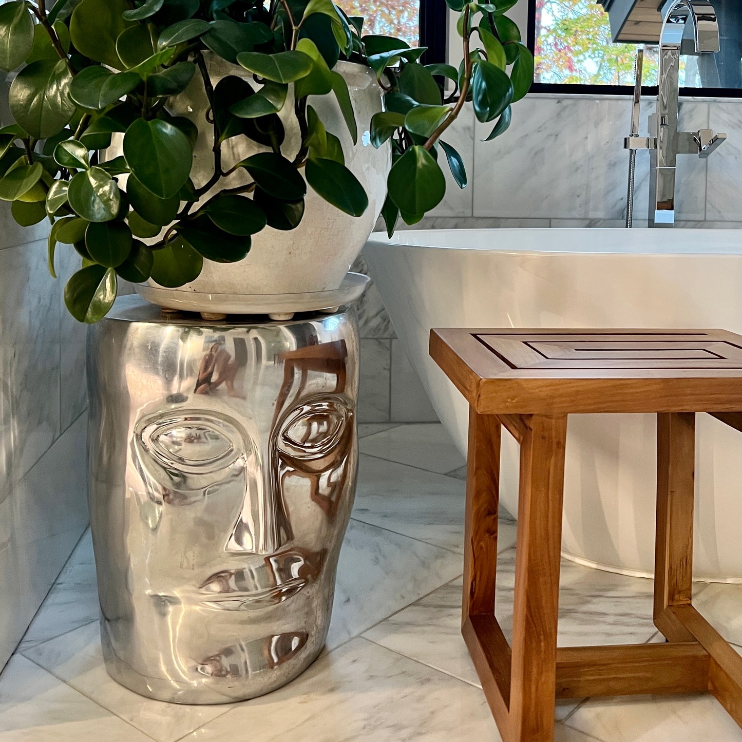 Metal Face Stool