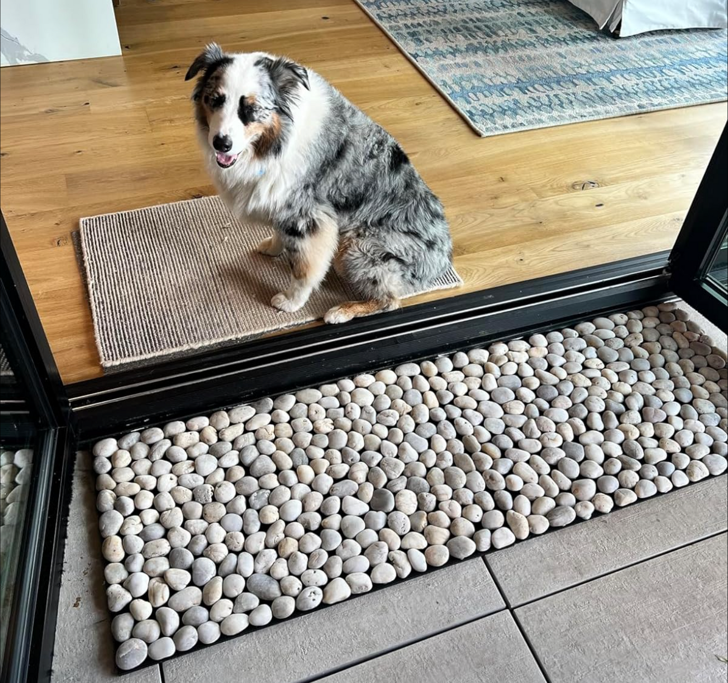 Brook Branch White Stone Pebble Mat