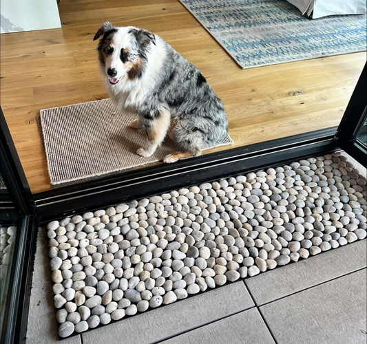 Brook Branch White Stone Pebble Mat