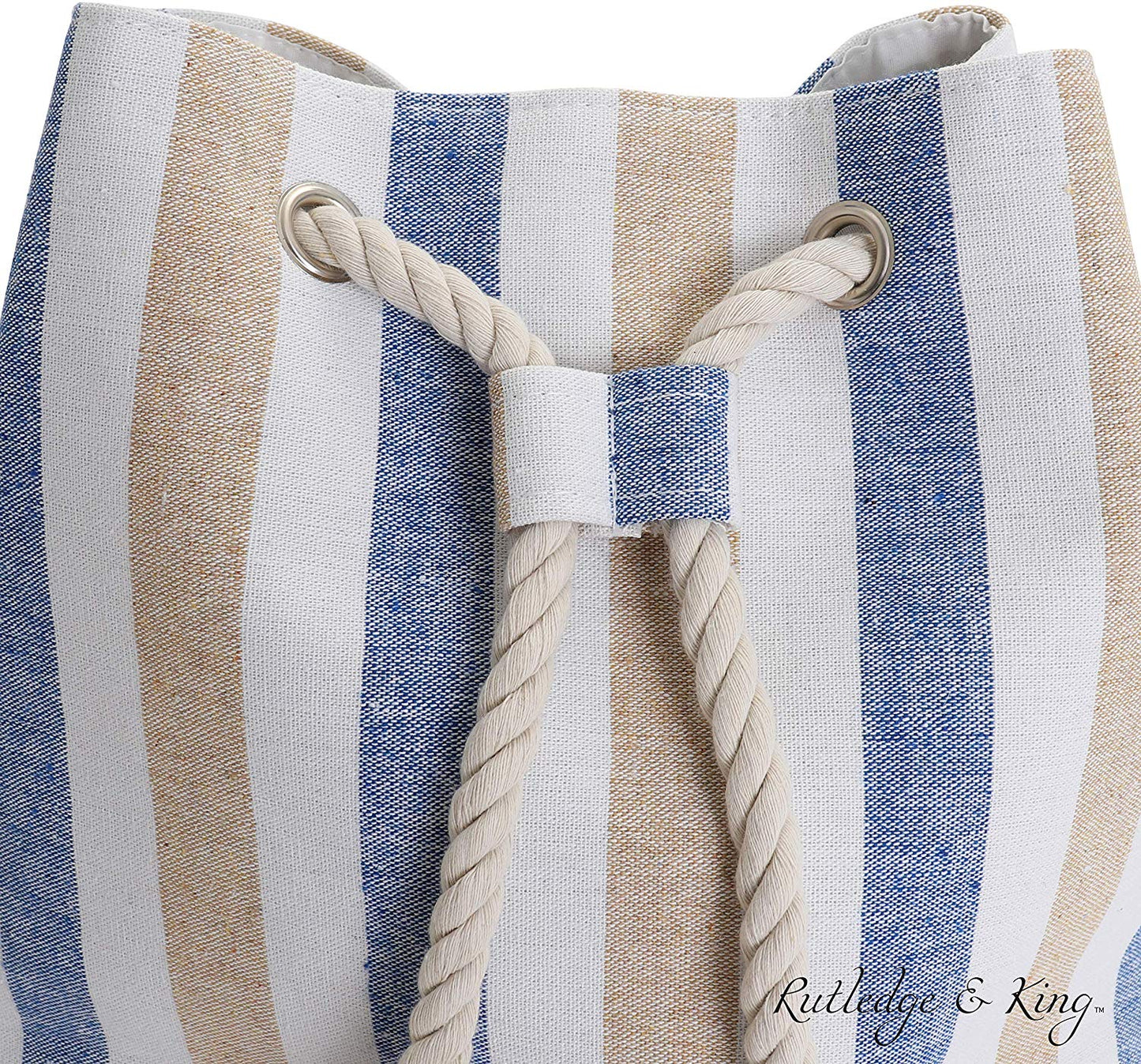 Beach Bag - Drawstring - Straw Beach Bag - Elliot