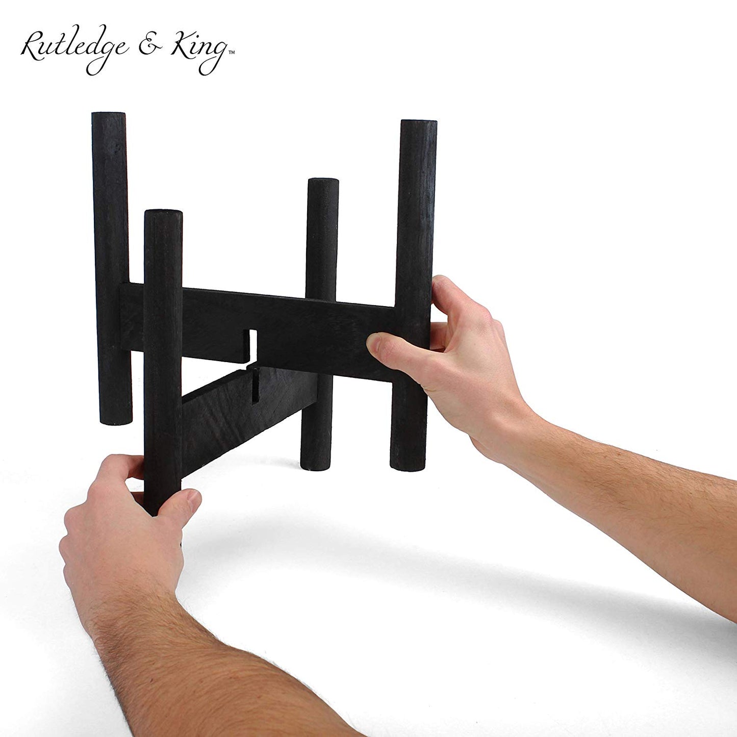 Aberdeen Mid Century Plant Stand - Black