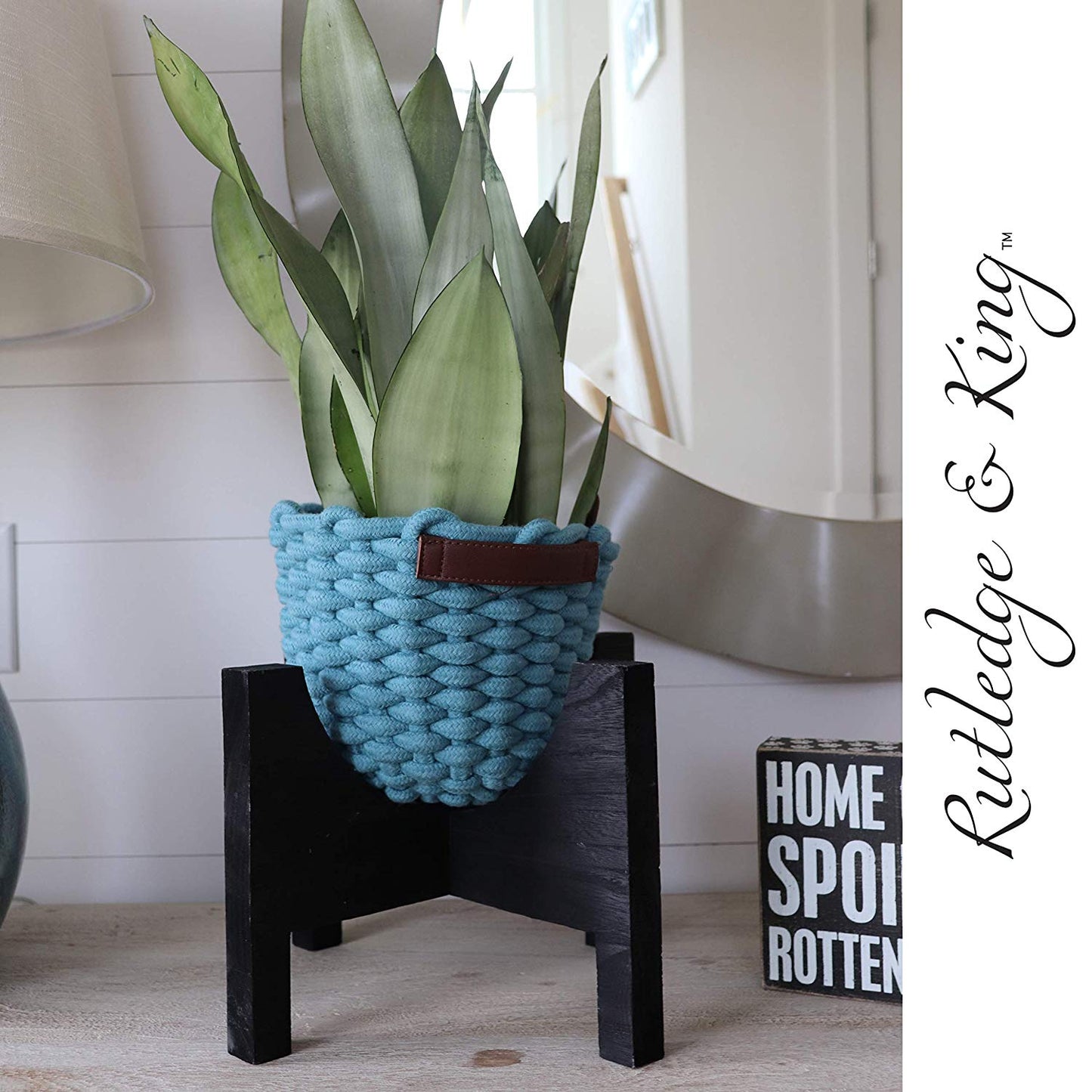 Ashcroft Mid Century Plant Stand - Black