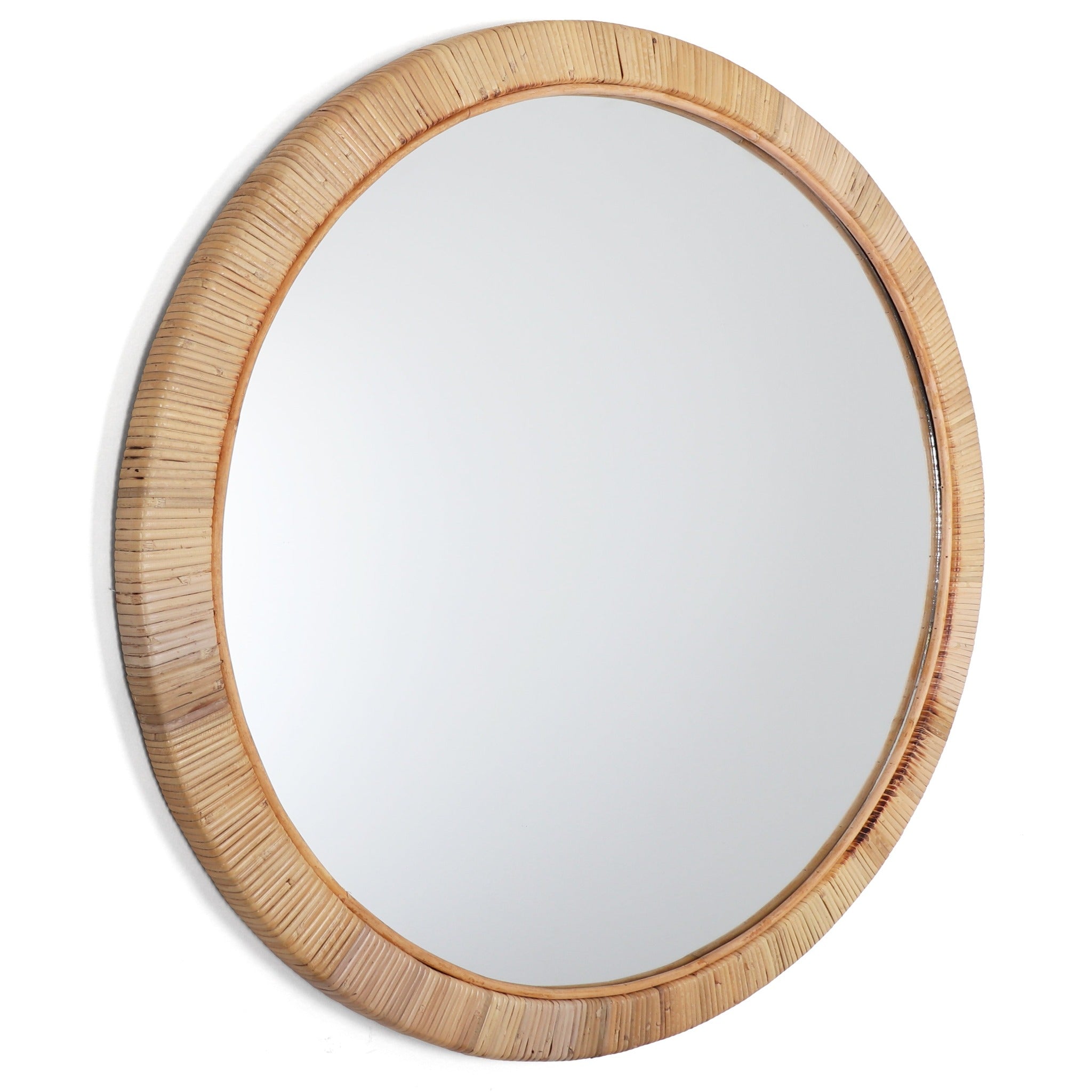 Rutledge & King Wall Mirror - Rustic Round Mirror - Decorative Circle Mirrors for Bathrooms, Living Rooms, and Bedrooms (1 Pack, Midwood - Extra Large