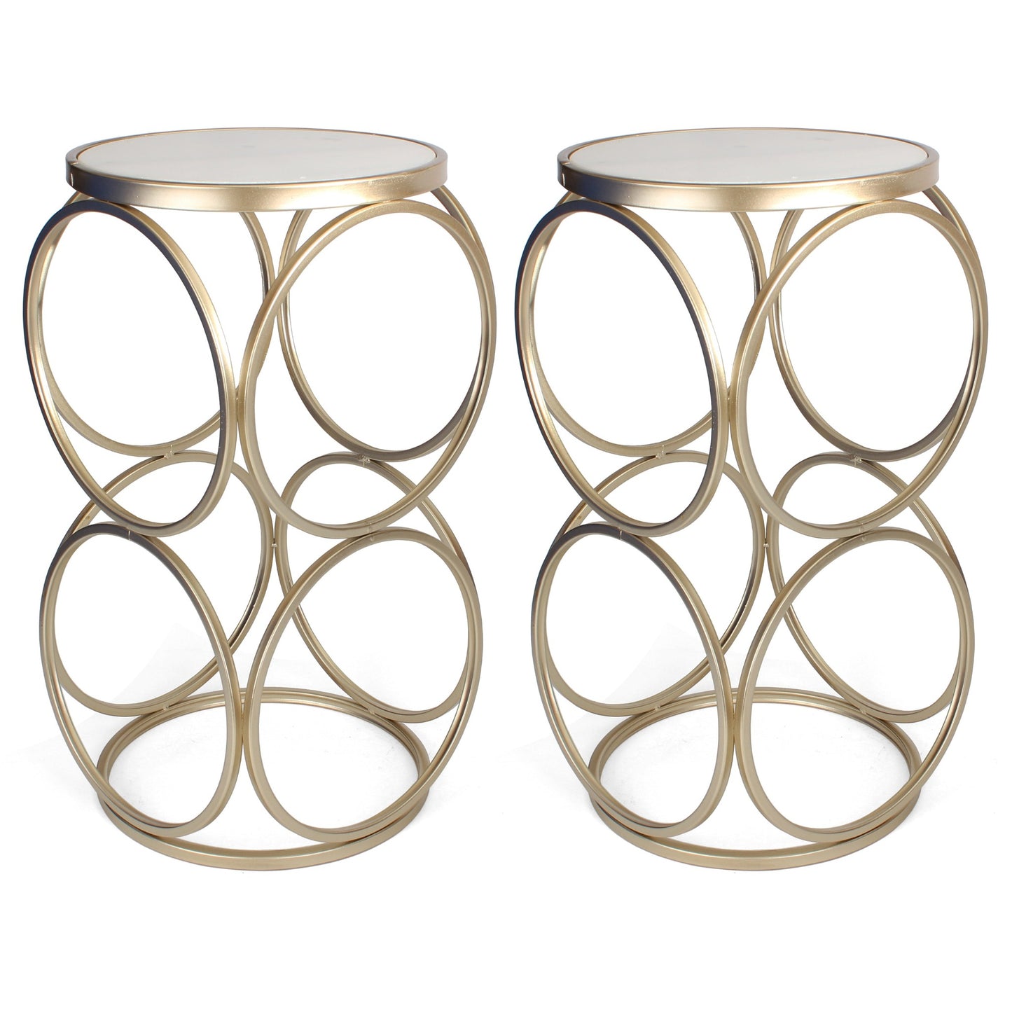 Britton End Table 2 Pack - Gold