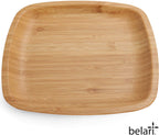 8" Square Bamboo Plate Set