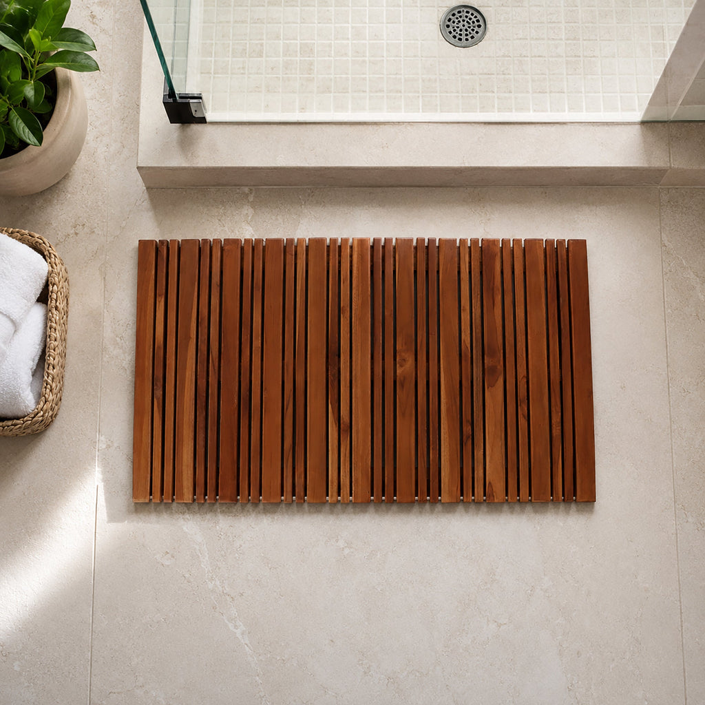 Teak Shower Mat - Cascade