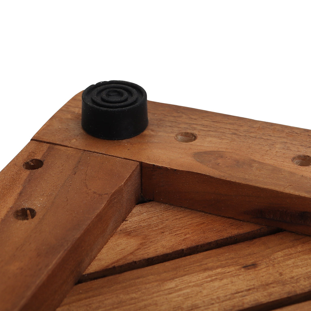 Teak Shower Mat - Chevron