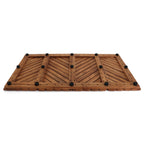 Teak Shower Mat - Chevron