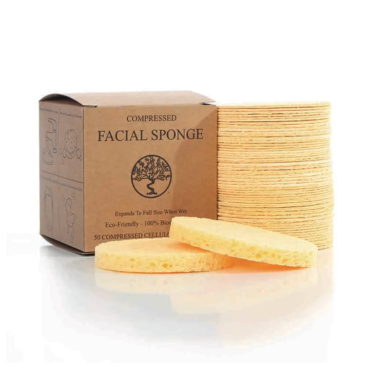 Yellow Compressed Facial Sponges