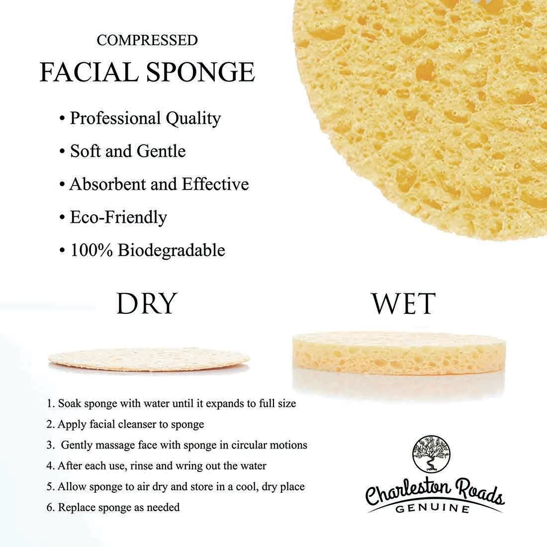 Pink Compressed Facial Sponges