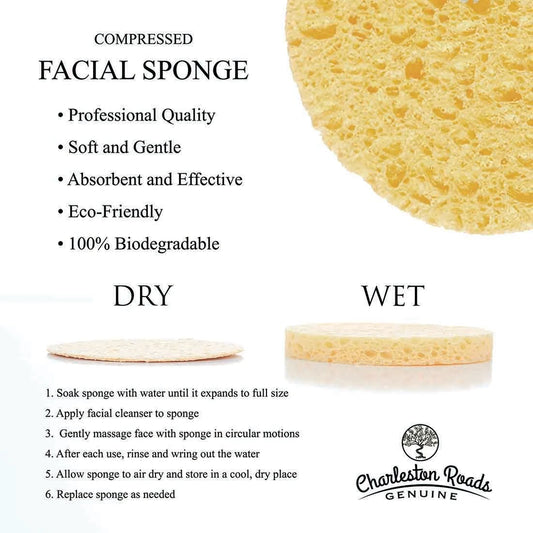 White & Yellow Compressed Facial Sponge Assortment