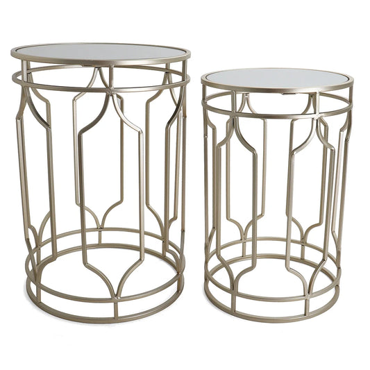 Alexander End Table Set - Gold