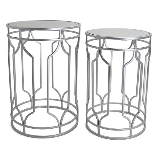 Alexander End Table Set - Silver