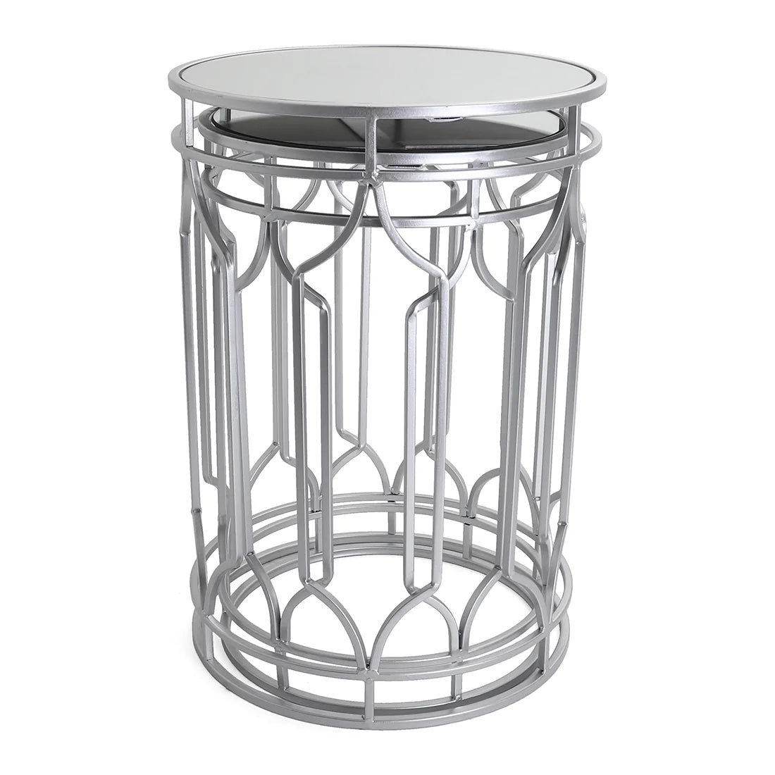 Alexander End Table Set - Silver