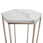 Hexagon End Table Set - Gold