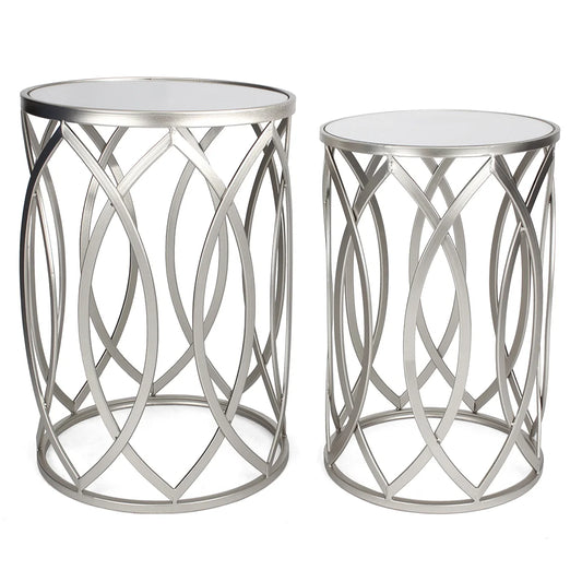 Rutledge & King End Trinity End Table Set - Silver