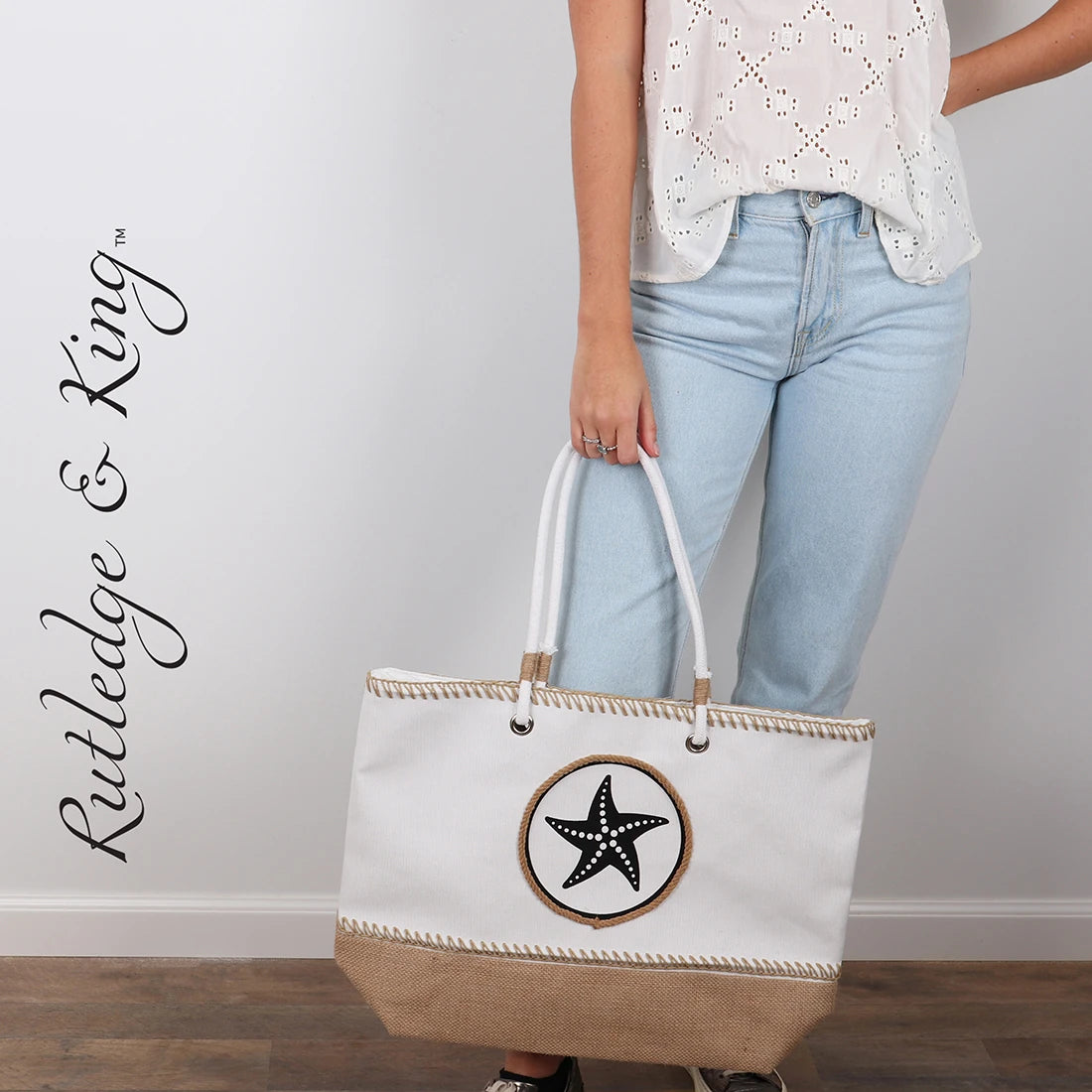 Beach Bag - Large Tote Bag - Starfish