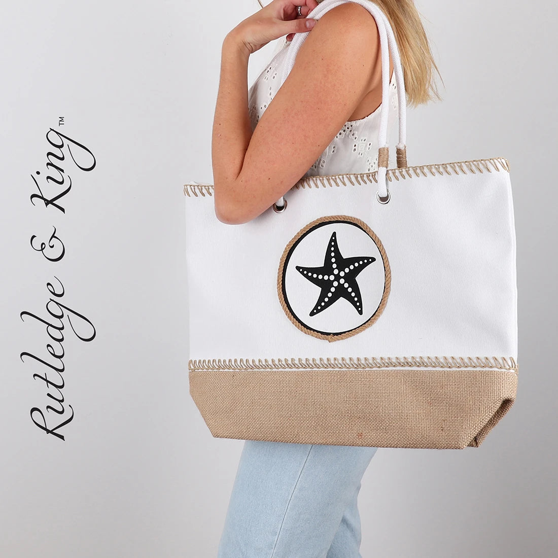 Beach Bag - Large Tote Bag - Starfish