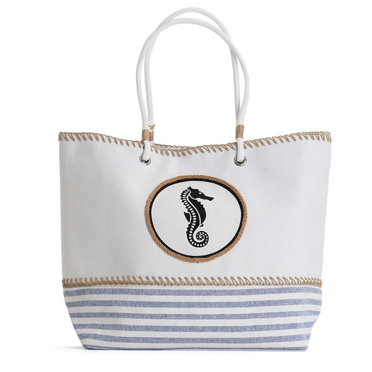 Beach Bag - Large Tote Bag - Seahorse