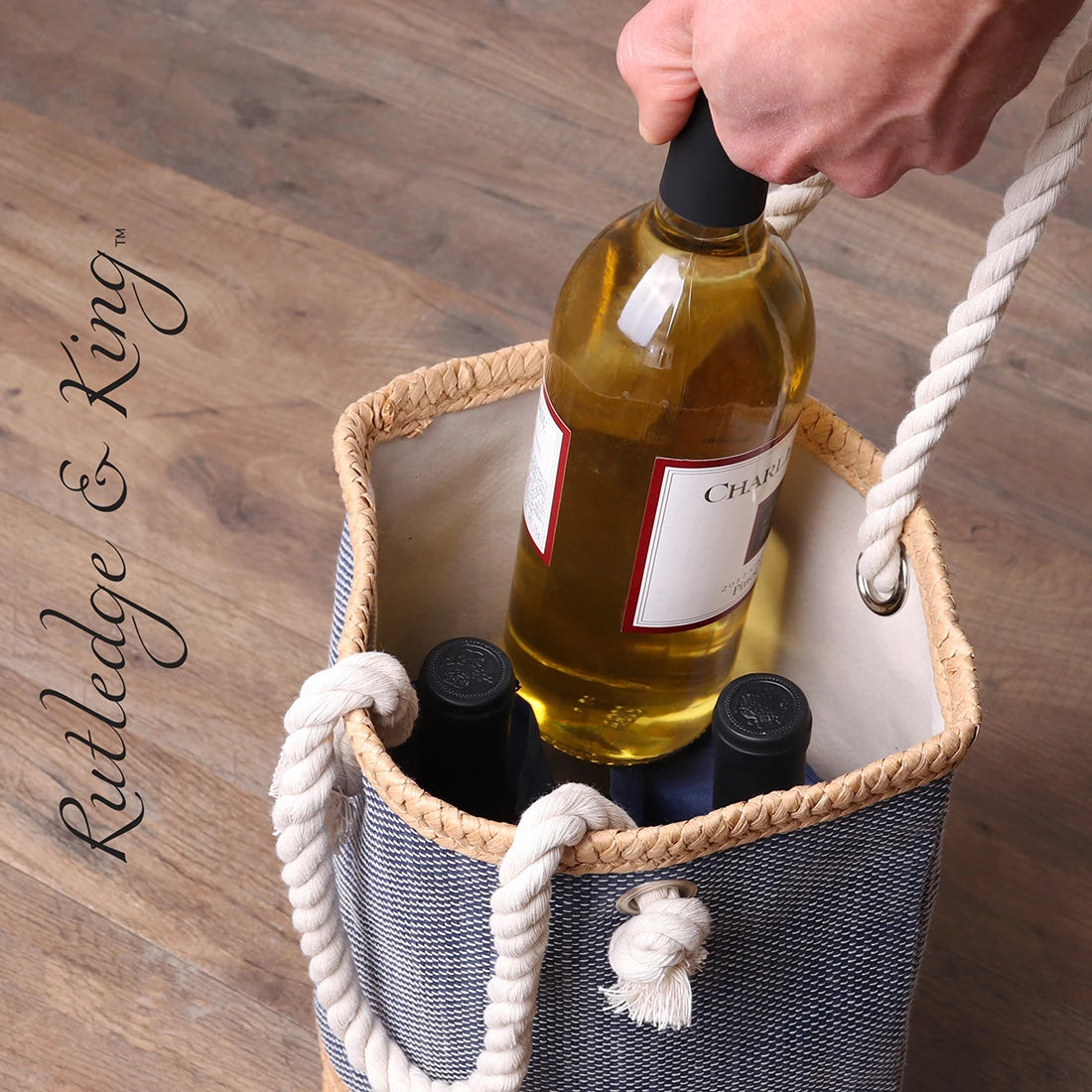 Wine Carrying Bag - 4 Bottle - Waverly