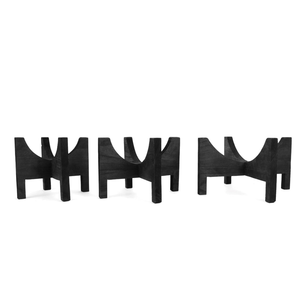 Ashcroft Mid Century Plant Stand - Black