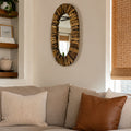 Bayshore Oval Driftwood Frame Wall Mirror - LG