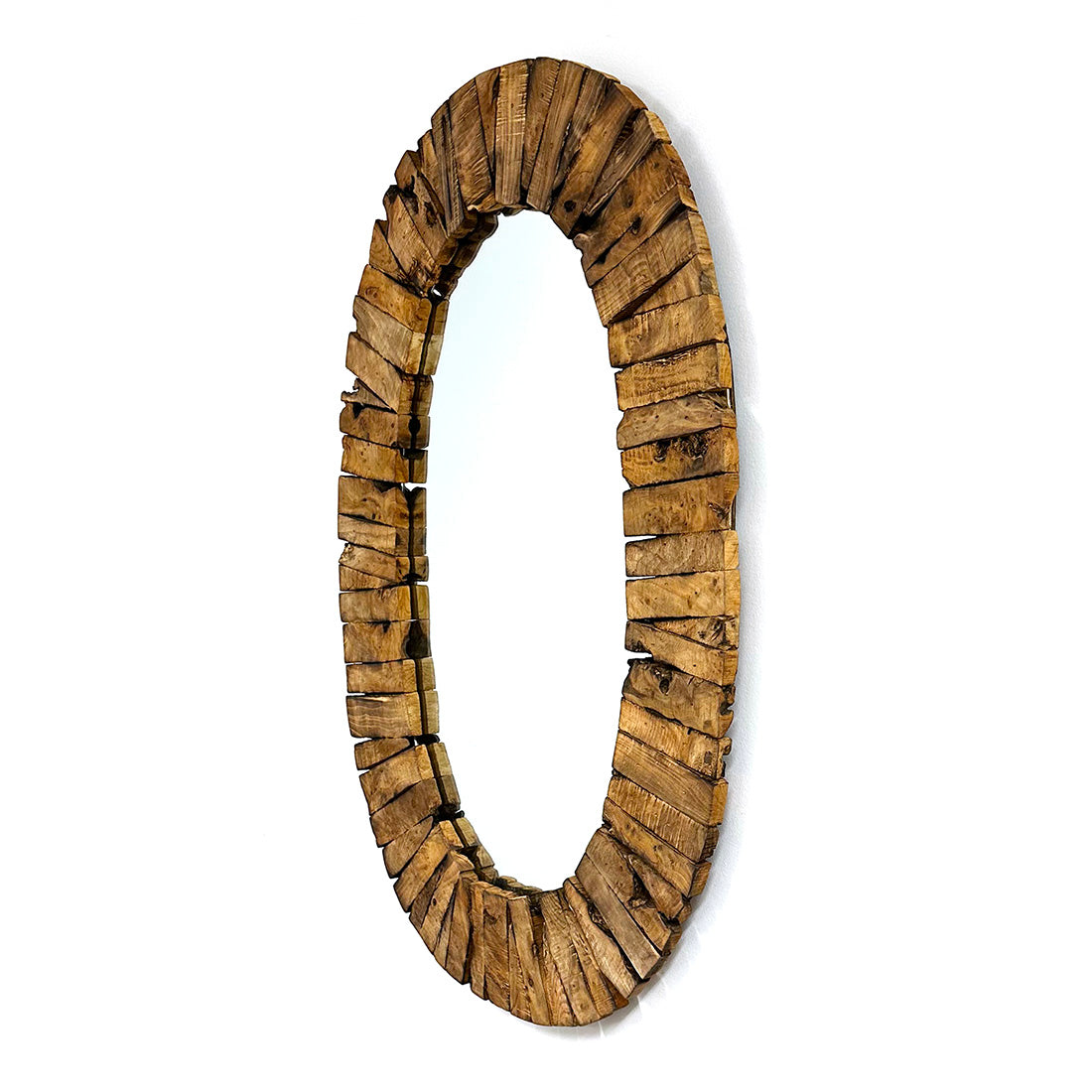 Bayshore Oval Driftwood Frame Wall Mirror - XL