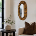 Bayshore Oval Driftwood Frame Wall Mirror - XL