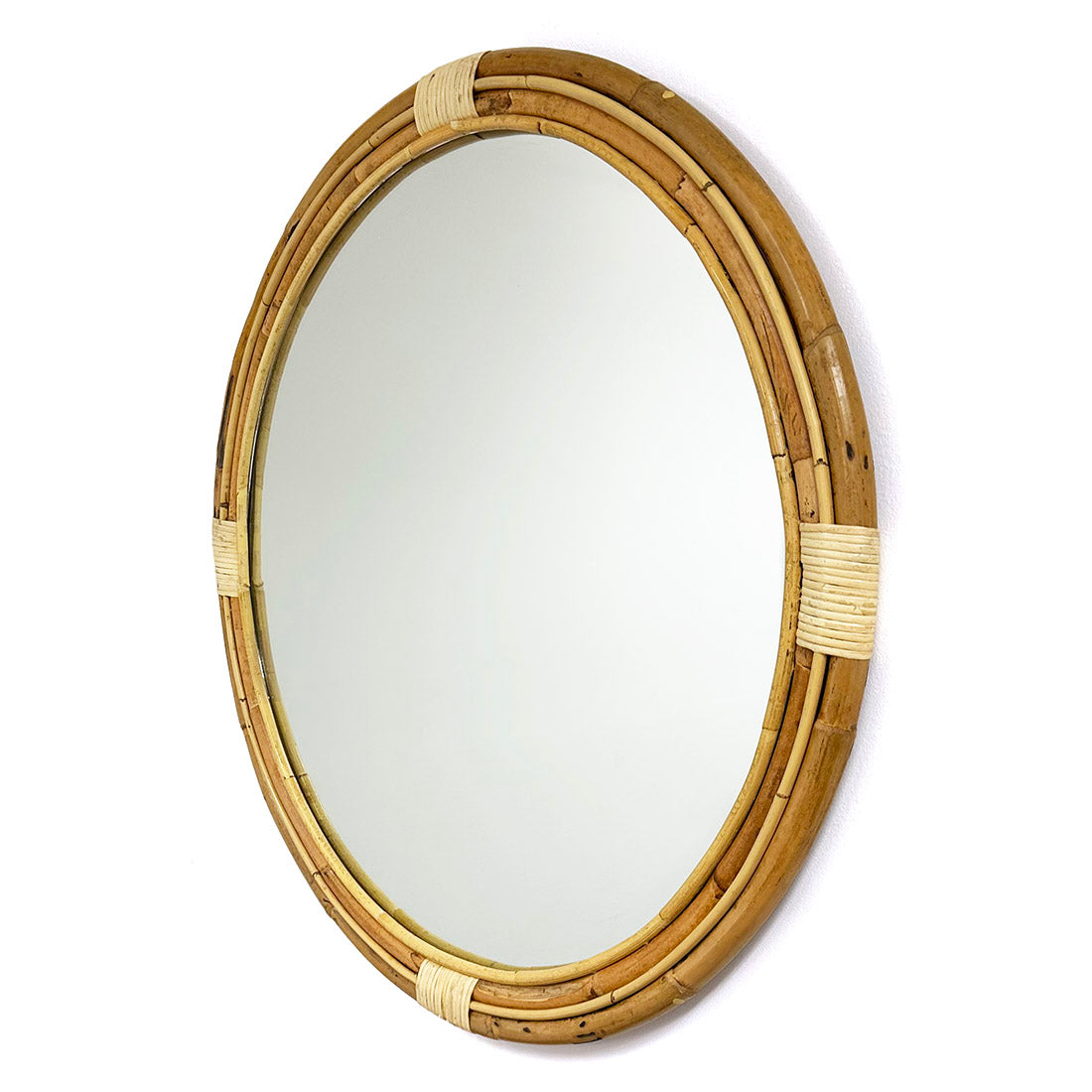 Brunswick Round Decorative Bamboo Mirror XL