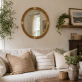 Brunswick Round Decorative Bamboo Mirror XL