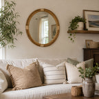 Brunswick Round Decorative Bamboo Mirror XL