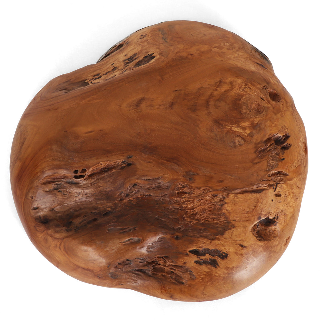 Metal Ingrained Balsam Teak Table Tray