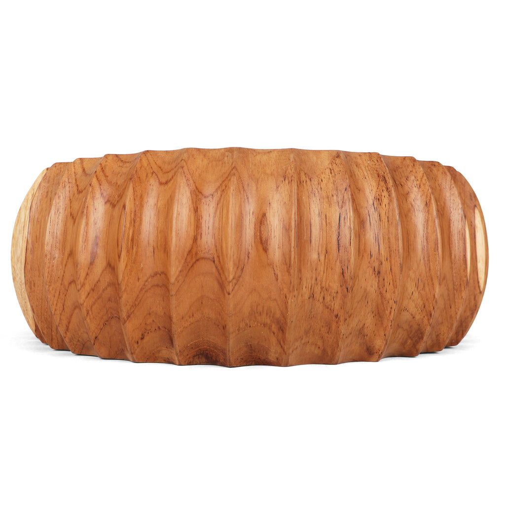 Fluted Teak Nesting Bowls