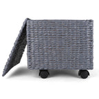 Seagrass Rolling File Cabinet - Grey