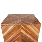 Teak Rolling File Cabinet (Natural)