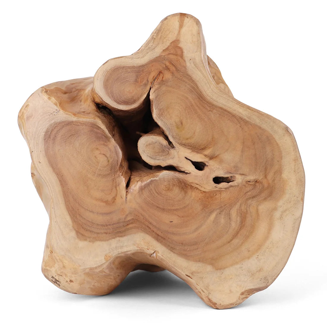 Java Teak Root Stool - White