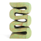 Aspen Hand Carved End Table - Green Wash