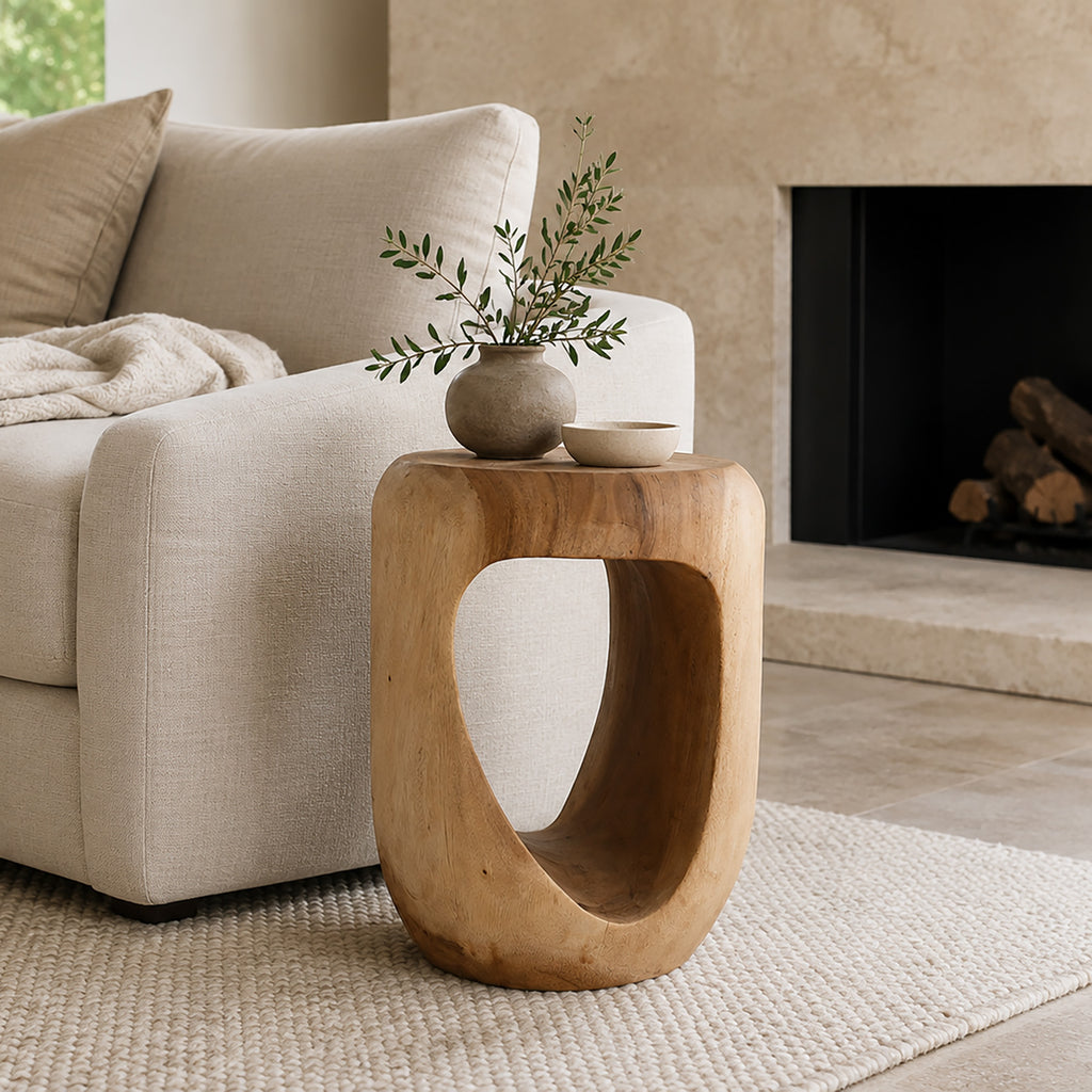 Naples Hand Carved End Table