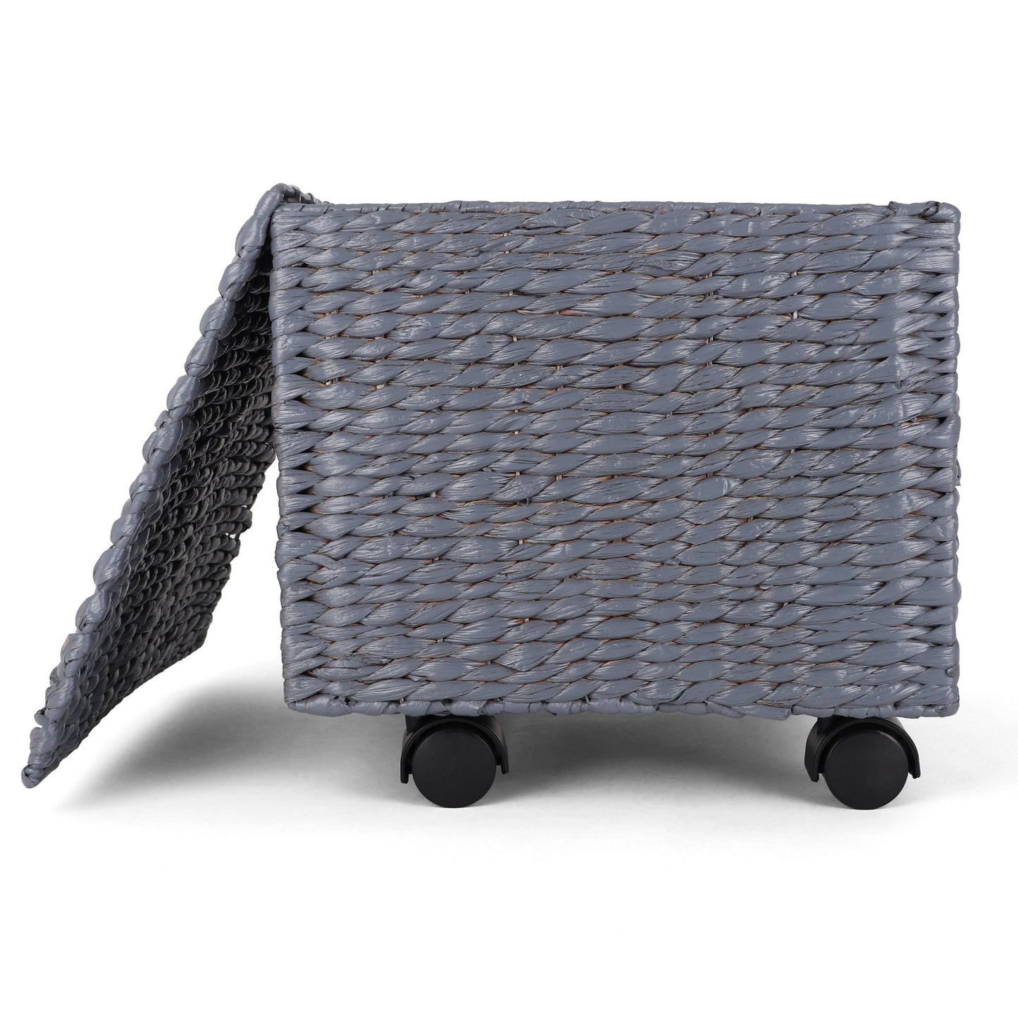 Seagrass Rolling File Cabinet -Grey