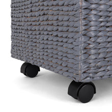 Load image into Gallery viewer, Seagrass Rolling File Cabinet -Grey
