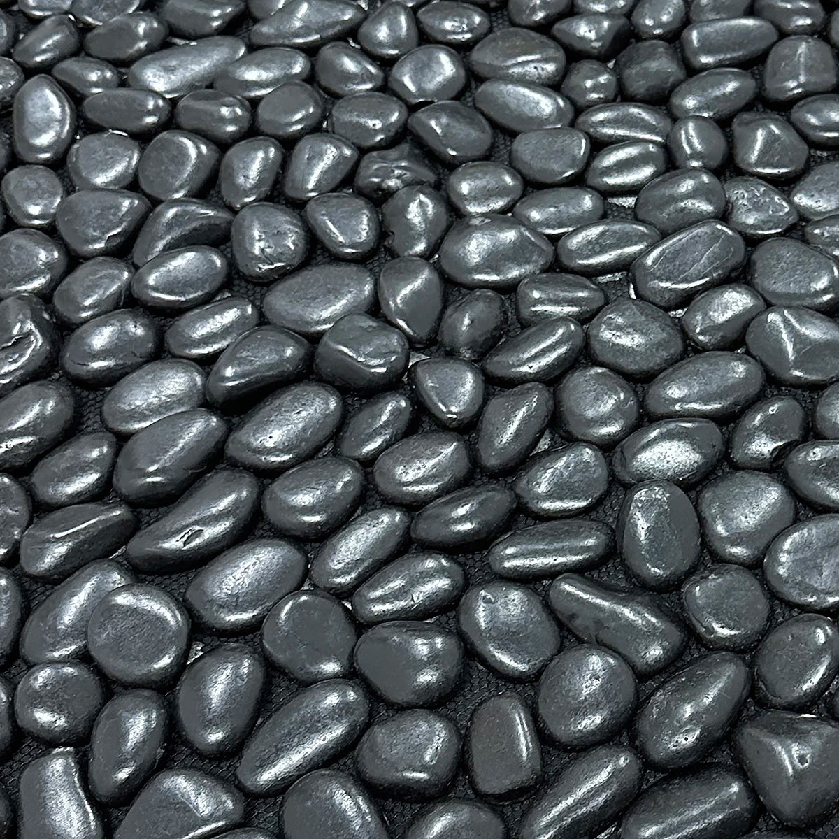 Brook Branch Glossy Black Stone Pebble Mat