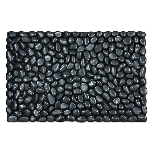 Brook Branch Glossy Black Stone Pebble Mat
