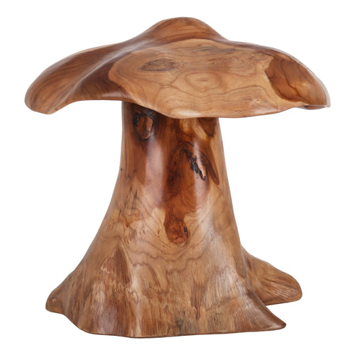15" Teak Mushroom Stool & Side Table