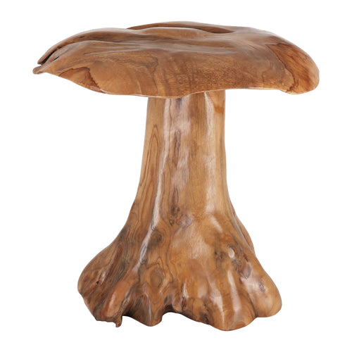 20" Teak Mushroom Stool & Side Table