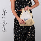 Straw Crossbody Bag - Straw Purse - Straw Bag - Ashley - Natural